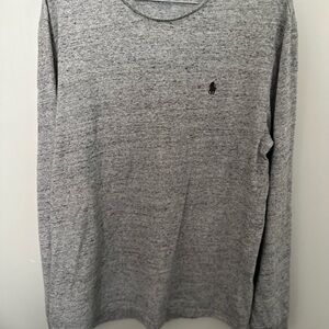 Men’s Polo Ralph Lauren long sleeve classic gray t-shirt. Excellent condition